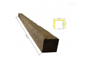 16’lık Özel Balta Yontma Dokulu Poliüretan Kiriş